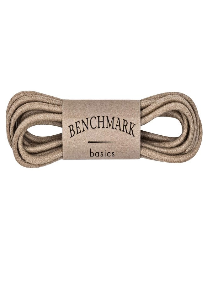 Benchmark Basics Dress Shoe Laces - 1/16" (1.5mm) Round Waxed Cotton Shoelaces - Choice of Color & Length - 30", 33" or 36" (33", Tan) - Image 3